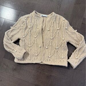Zara cardigan with Pearls: size Small